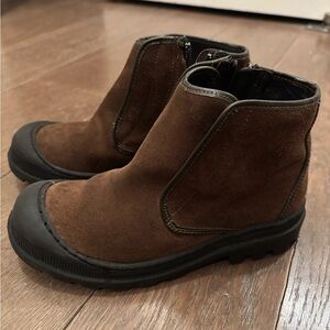Bonpoint Brown Kids Boots with Black Soles
